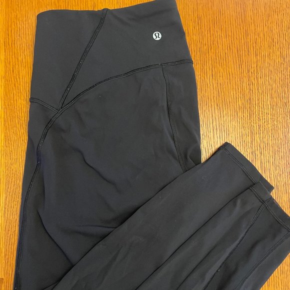 lululemon athletica Pants - lululemon wunder under mesh detail crops - black